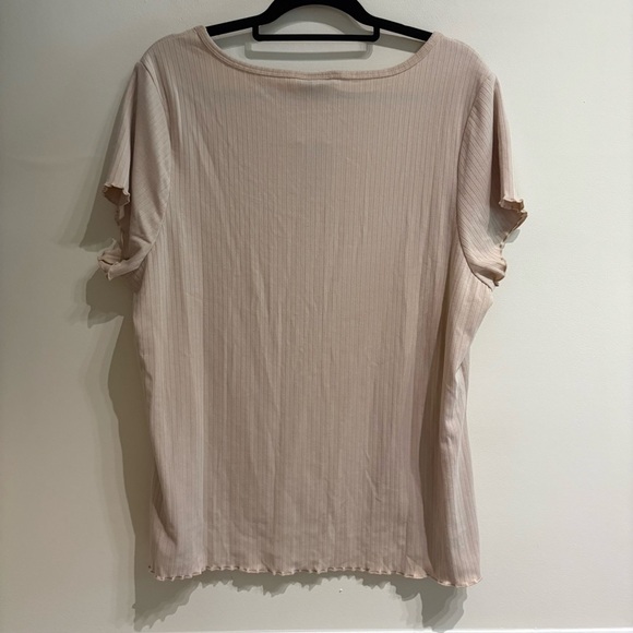 Torrid Vintage Slub Scoop Neck Tee Size 3 Cement Beige NWT - Picture 3 of 5